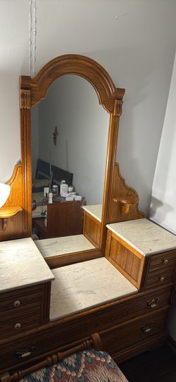 Vintage Vanity, Wood Stool