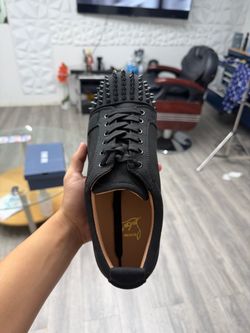 Christian Louboutin Black Spiked Low-Top Sneaker