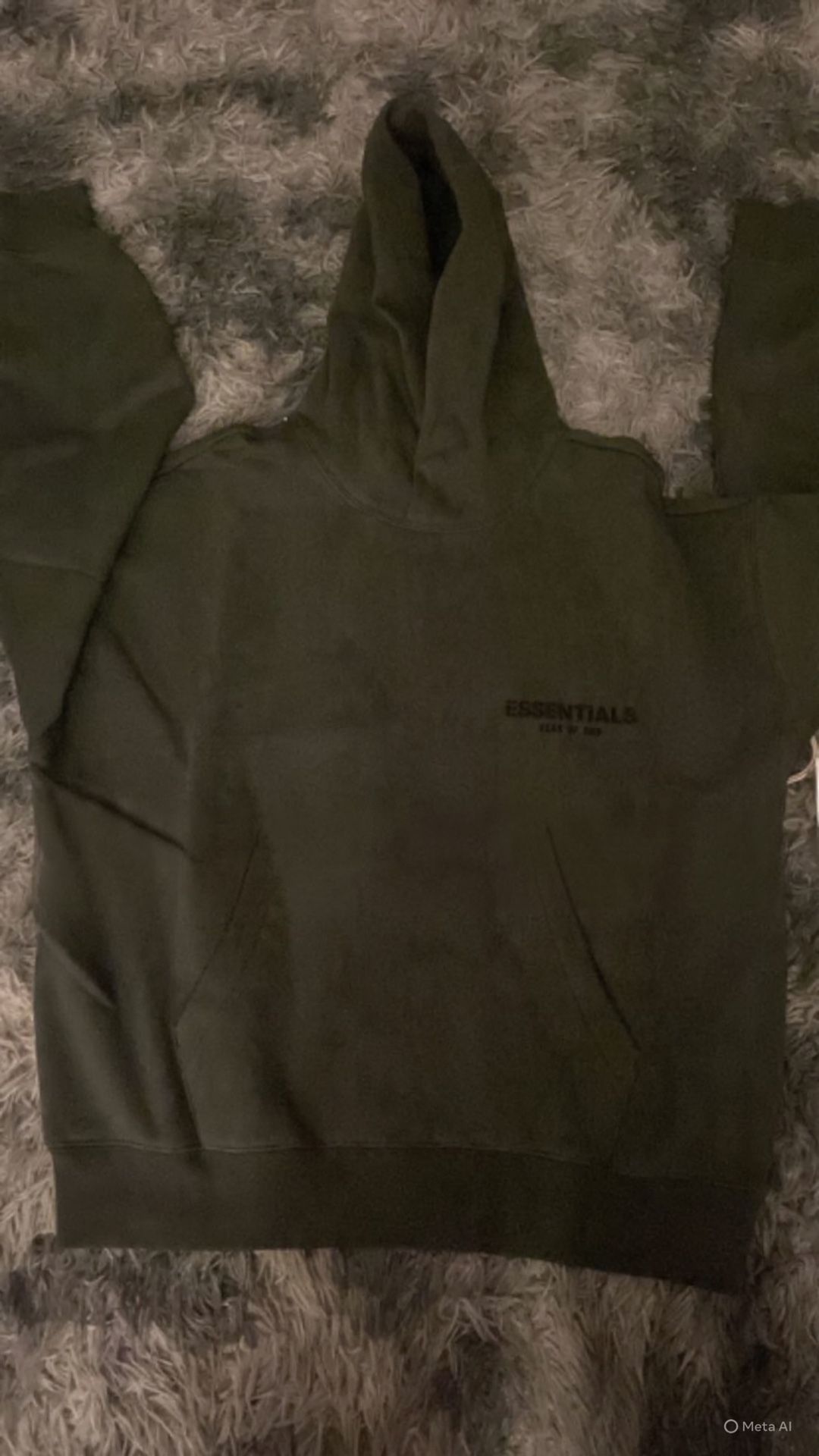 Black Essential Hoodie Size Xs