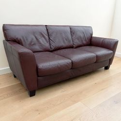 Chateau d'Ax Leather Couch - Free Delivery - 80.5"