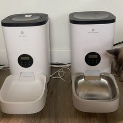 2 petlibro automatic cat feeders