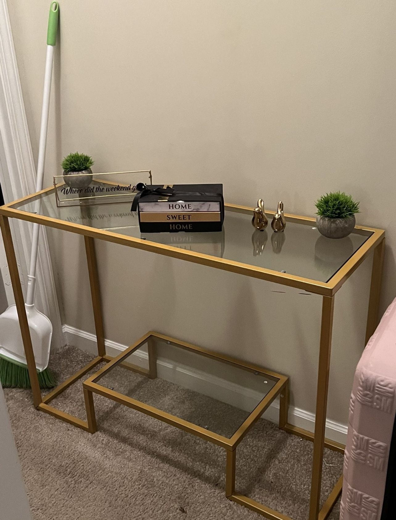 Gold Console Table
