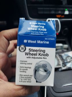 Stainless steel heavy duty marine steering wheel knob