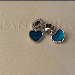 New $80.00 Pandora Mother & Son “Piece of my Heart” charm set.