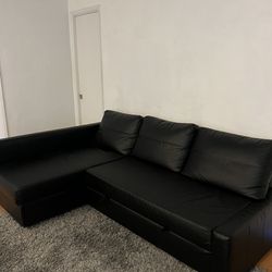 IKEA Black Pleather Couch