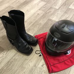 Motorcycle Helmet With Boots 