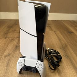 PlayStation 5 Slim Disc Version With Controller And Cables