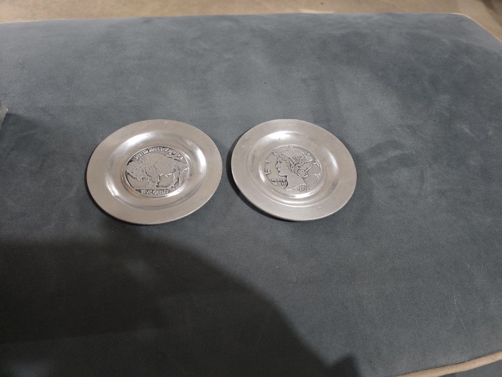 Pewter Plates Vintage