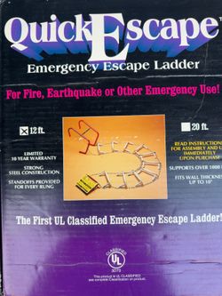 QuickEscape 12 ft Emergency Escape Ladder – Open Box, Never Used