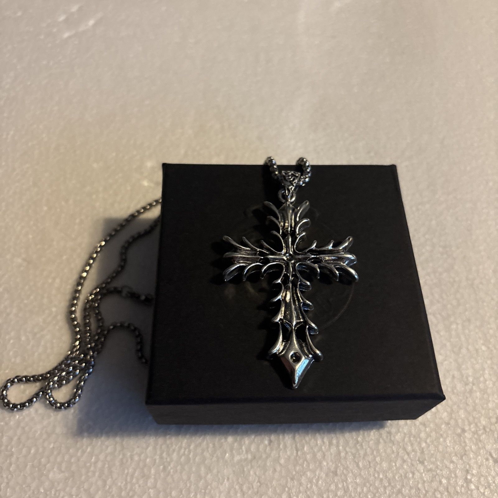 Chrome Hearts style Cross Pendant Unisex stainless Necklace Rock Punk Chain New