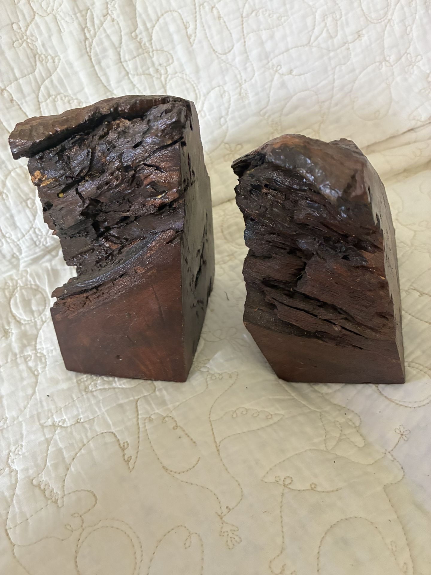 Wood Bookends Vintage