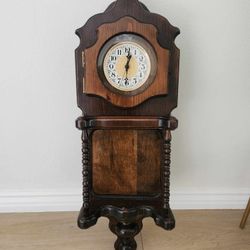 Vintage Wooden Wall Clock. Needs To Be Serviced