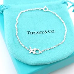 Tiffany & Co. Paloma Picasso Sterling Silver XO Graffiti 7" inch Bracelet