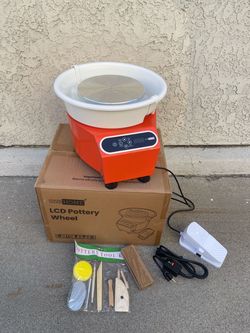 9.8" Electric Pottery Wheel 350W Ceramic Machine LCD Touch Foot Pedal 25CM