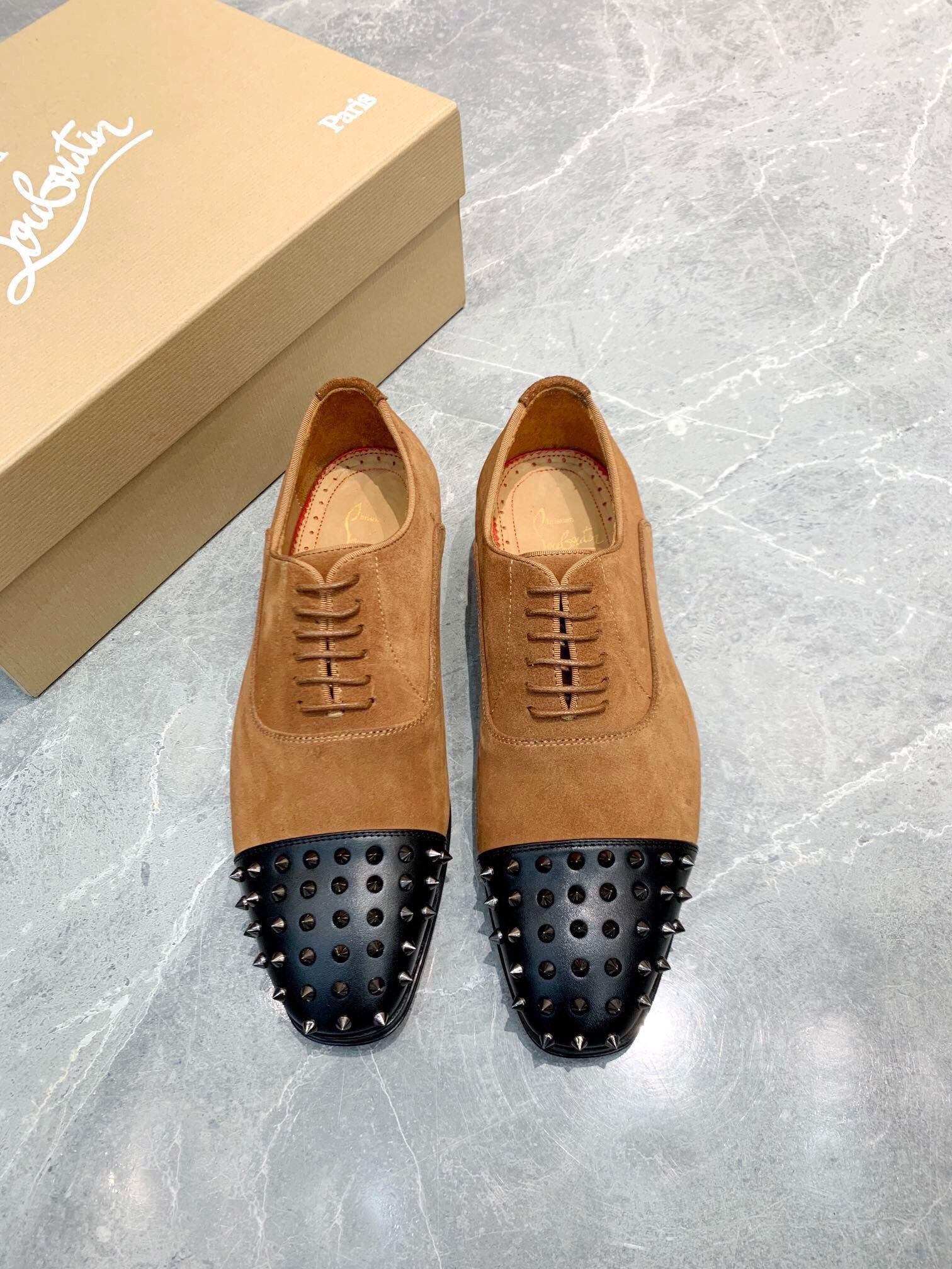 Christian Louboutin Men’s Leather Shoes With Box New