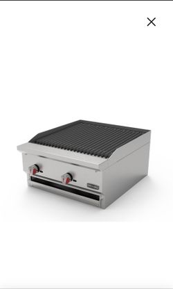 24" Gas Charbroiler w/ Cast Iron Grates, Convertible

