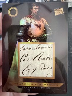 François l’Olonnais – Authentic Handwritten Pirate Relic – 2025 Pieces of the Past