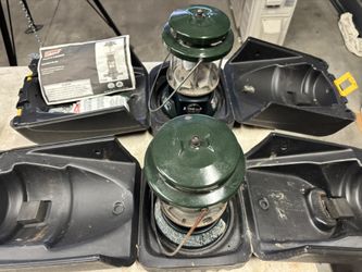 (2) Coleman Camping Lanterns With Hard Cases 