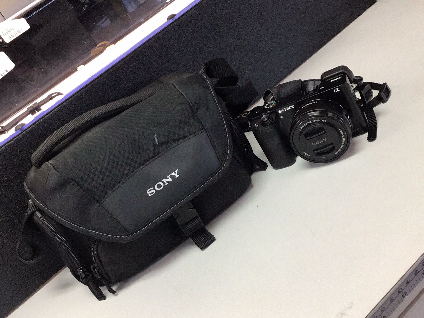 Sony Alpha A6000 24.3 mp digital camera with case