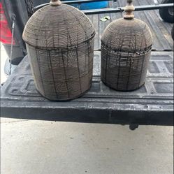 Set of Two Decorative Wire Lanterns or Cages / Read Below ⬇️ 