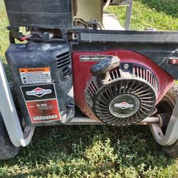 5,000 W Generator Fix Up Or Parts Runs Great No Power Extra Large Fuel Tank And Wheel Kit0