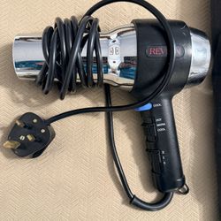 Revlon hair dryer with a British-style three-pin 