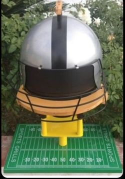 Brand New Custom Football Helmet BBQ Grill 14” Tailgating Charcoal Grill