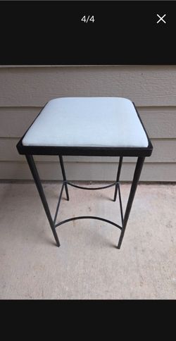 Hammered wrought iron counter stool