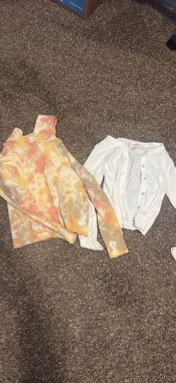 Girls size 6/7 cropped sweater and white cardigan (both for $5 or $3 each)