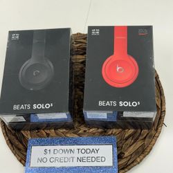 Beats Solo 3 Bluetooth Headphones NEW - Pay $1 Today To Take It Home And Pay The Rest Later! 