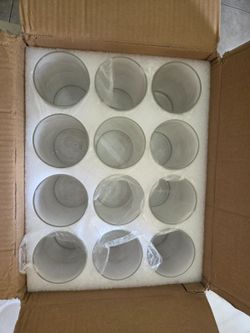 TBWIND 12pcs 6 Inch Clear Glass Cylinder Vases for Centerpieces