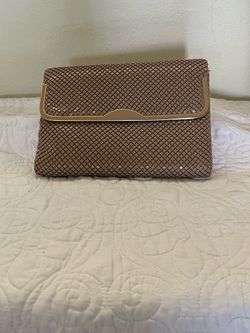 Brown sequins clutch