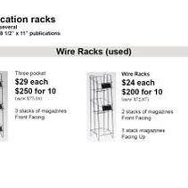 Publication racks (magazine Racks) - Make Offer