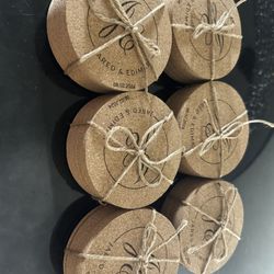 Custom cork coasters with laser engraving Pack Of 6