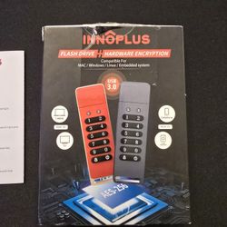 INNÔPLUS Military Grade Flash Drive 256-bit, 64GB Military Grade Encrypted USB Drive, USB 3.0 Hardware Encryption  