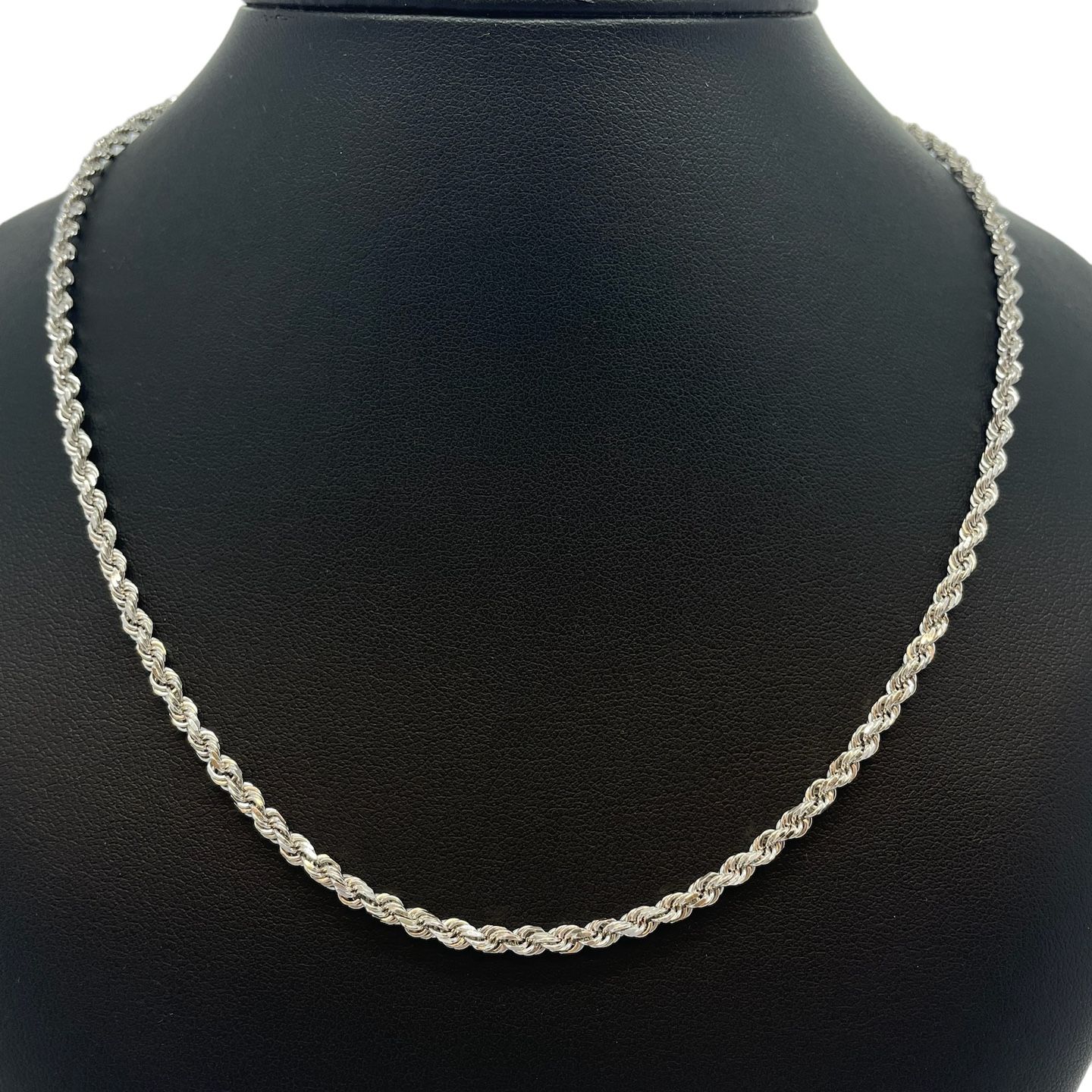 Rope White Gold Chain 14K Solid New 