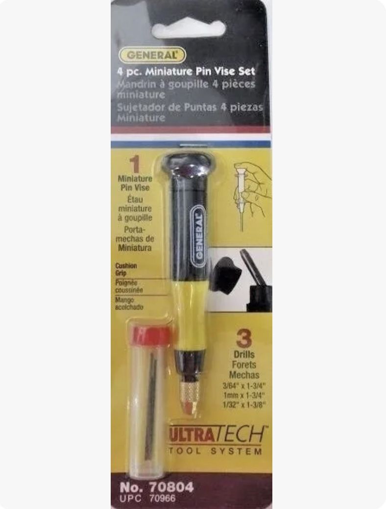 General Tools 70804 4 Piece Miniature Pin Vise Set USA