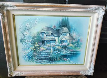 Cottage Painting by Andres Orpinas