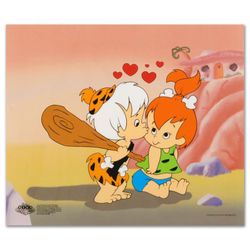 The Flintstones, "Pebbles and Bam Bam" Limited Edition Sericel with Letter of Authenticity.