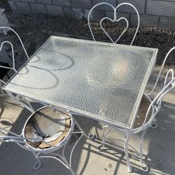 Vintage Rod Iron Ice Cream Set