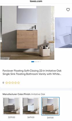 Single Sink Floating Bathroom Vanity with White Ceramic Top