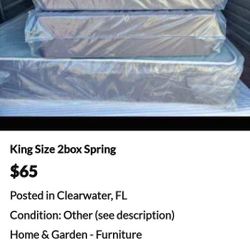 King Size 2box Spring Can Deliver 