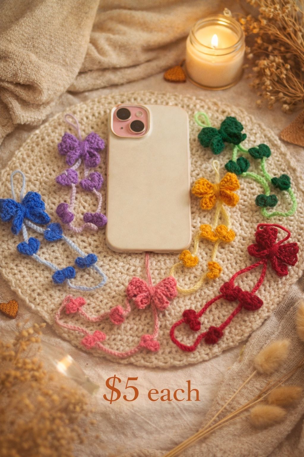 Crocheted Phone Charm