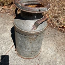 Antique Metal Milk Can 