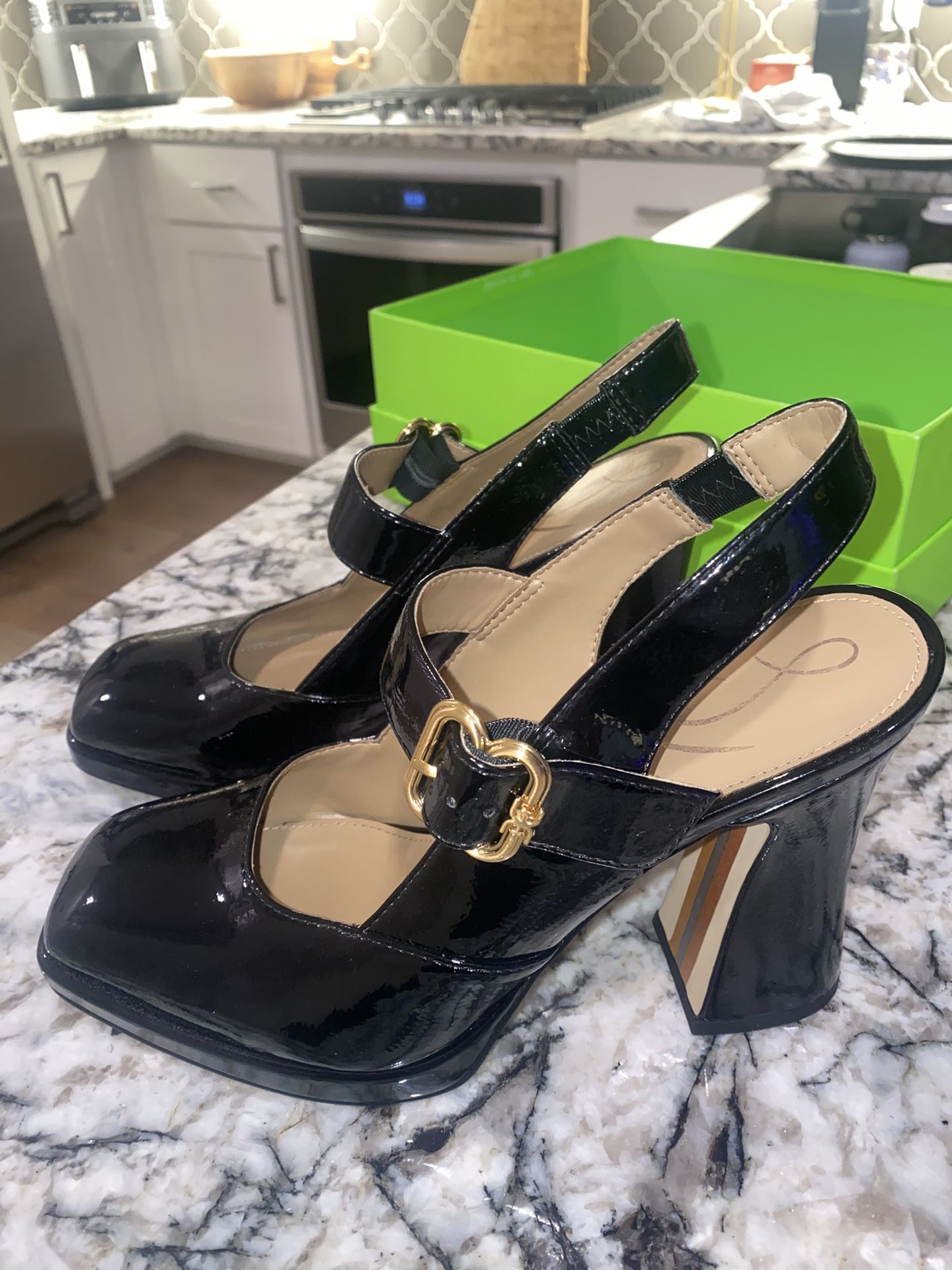 Sam Edelman ‘Jildie’ Slingback Mary Jane Heel (Black)