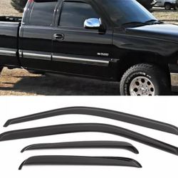 Fits 99-06 Chevy Silverado GMC Sierra Extended Cab Acrylic Window Visors 4Pc Set
