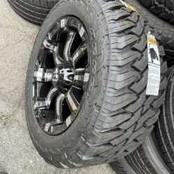 20x9. 5x139. 5x5. 33x12.50R20. MUD TERRAIN TIRES