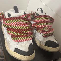 Lanvin Curb Sneakers / Size Eur 43 / Colorway - White Base with colorful laces