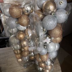 Christmas gold silver decorations 