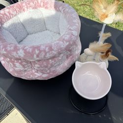 Cat Bed/Bowl/Toy
